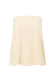 Cream Strapless Panelled Sorren Top