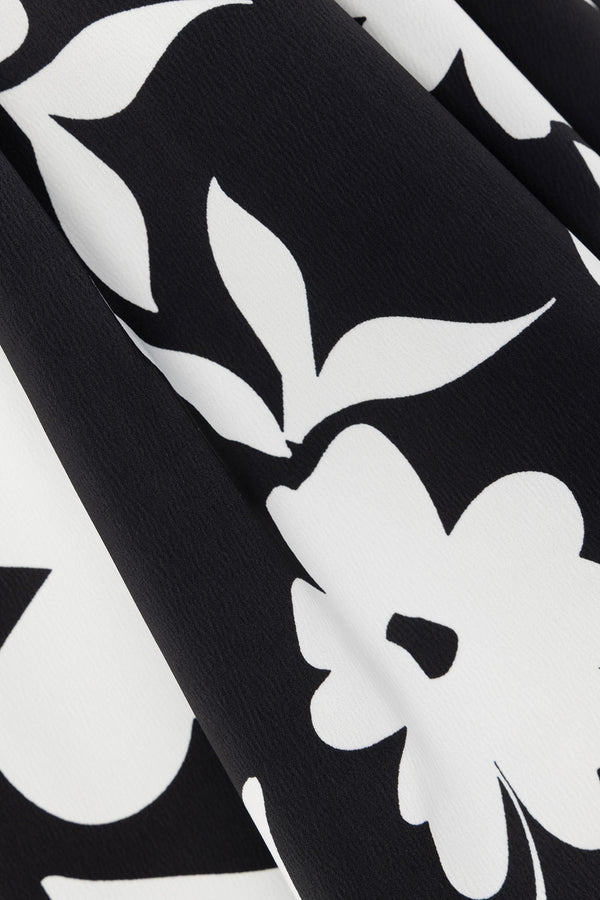 Black Alma Caroline Floral Print Maxi Elora Skirt