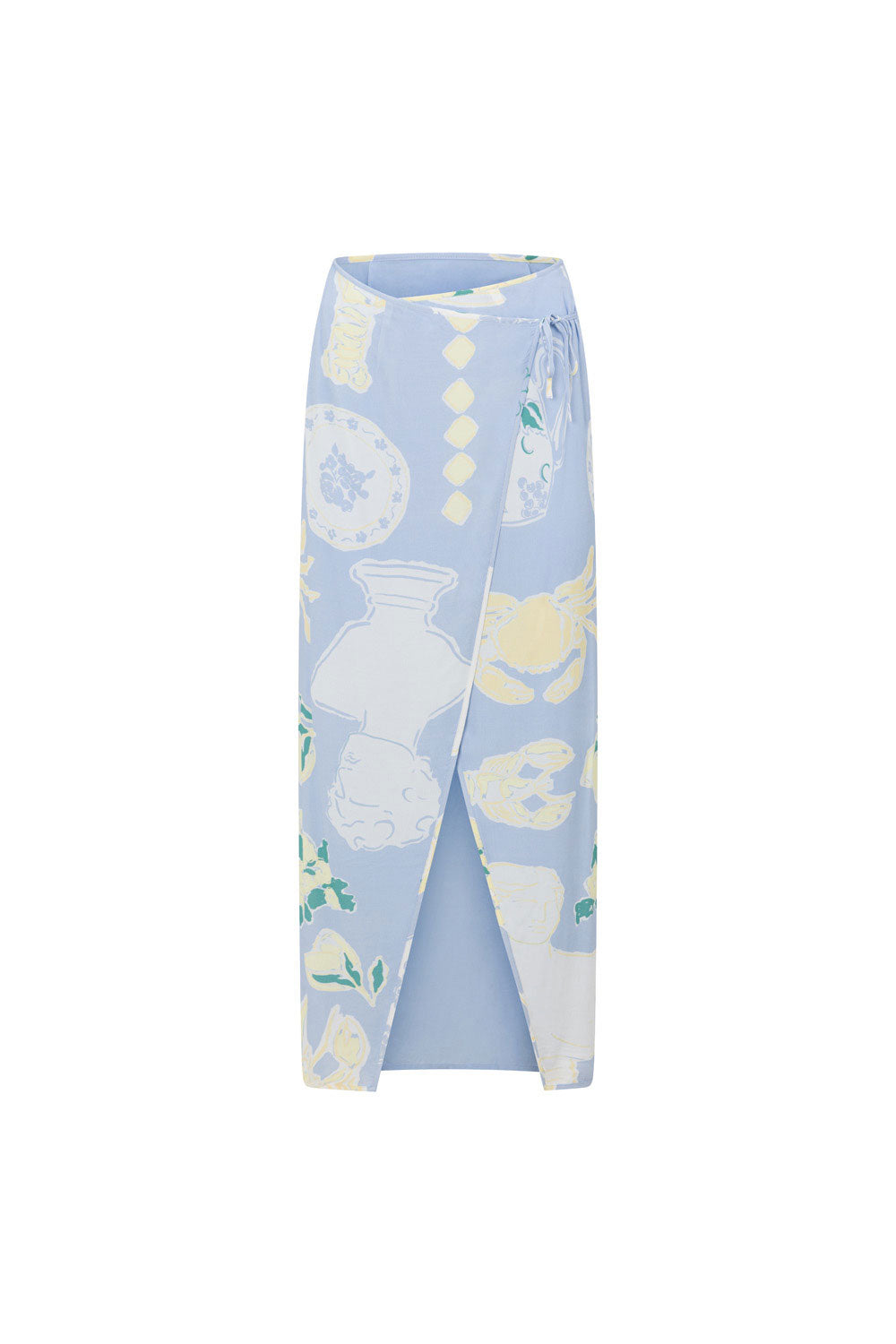 SAMPLE-Stalla Wrap Skirt - Ciao Blue