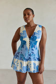 SAMPLE-Jade Playsuit - Azure Bloom