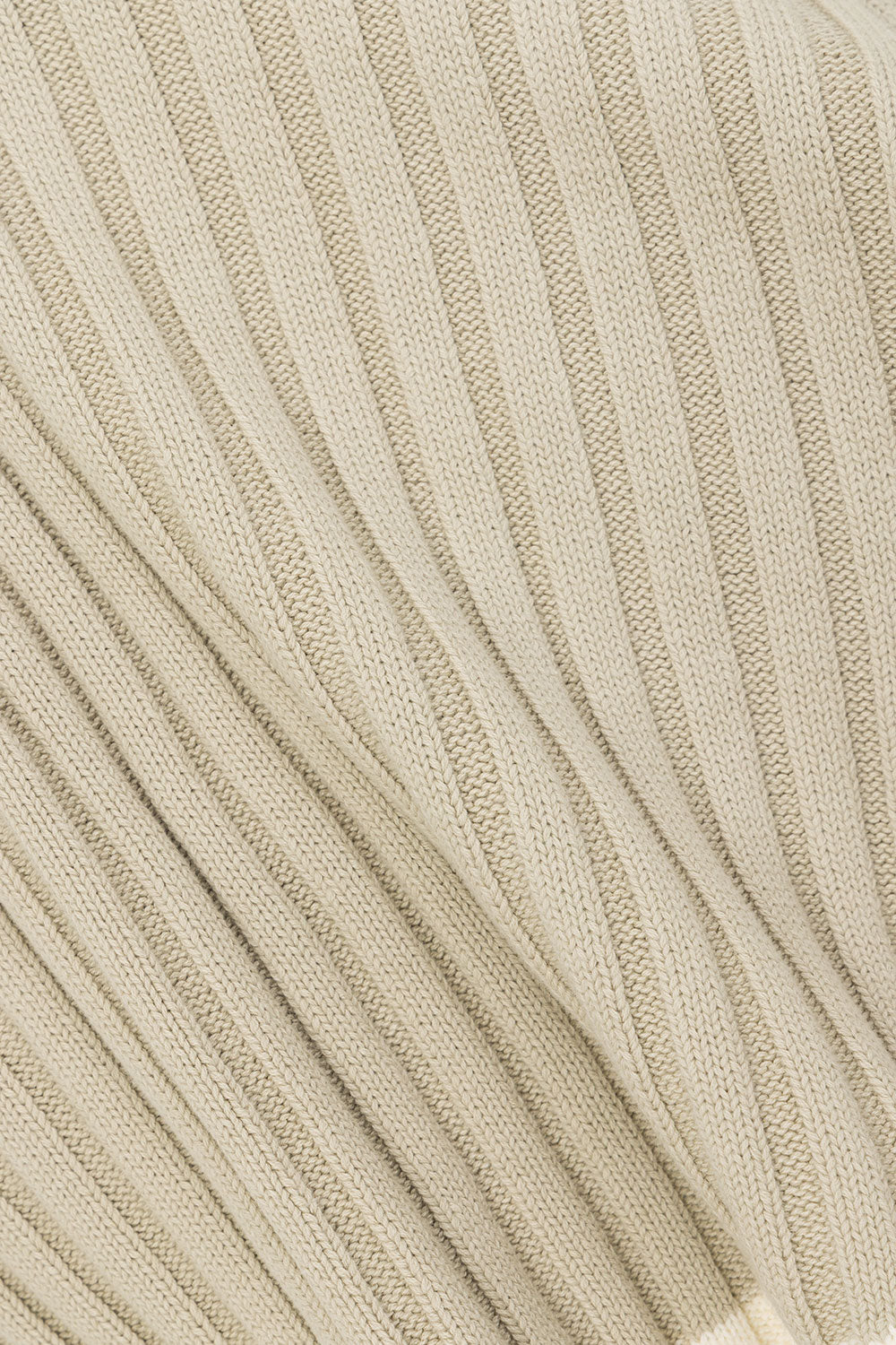 Stone Grey Ribbed Cotton One Shoulder Aylani Top