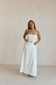White High Waist A Line Maxi Esperanza Skirt
