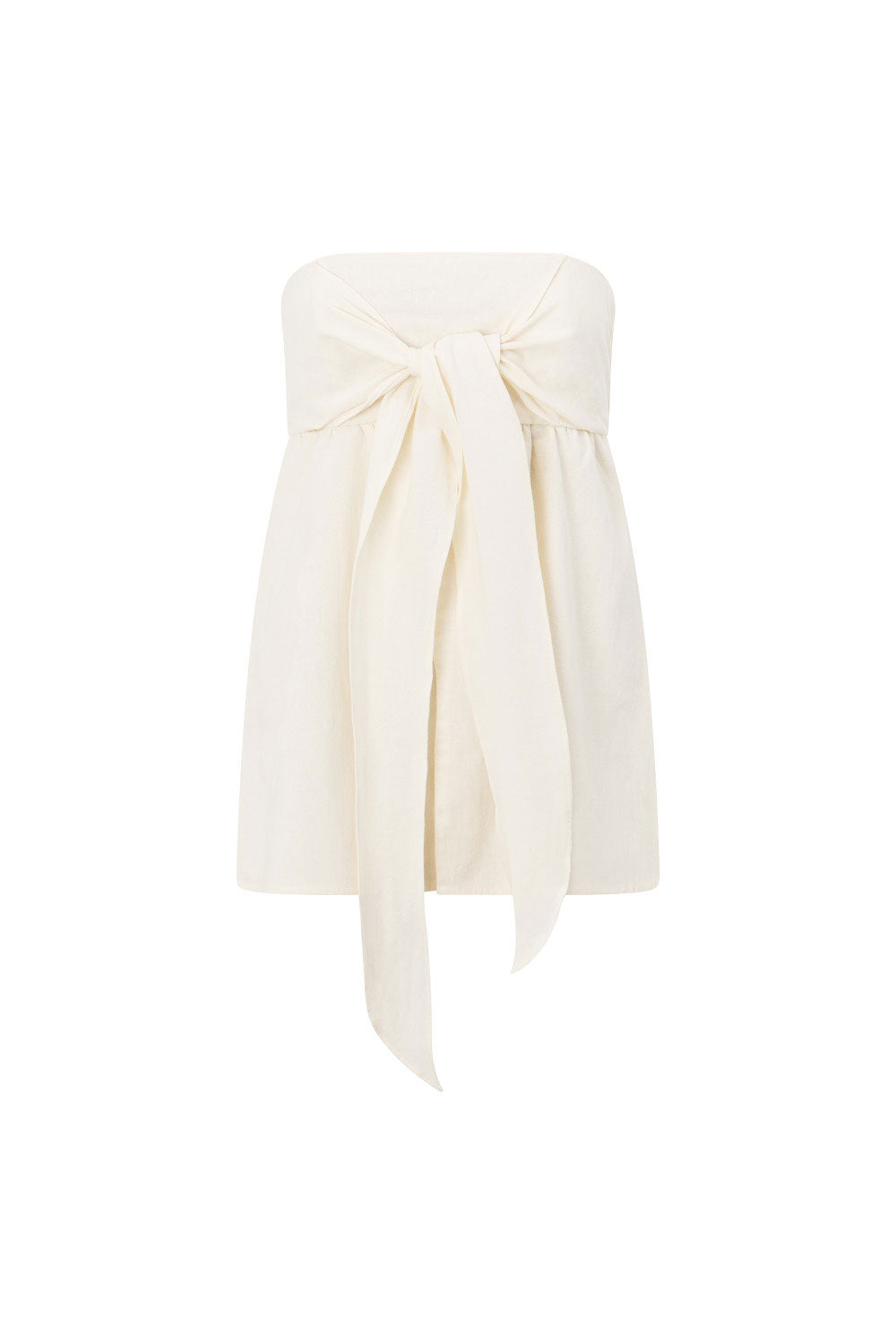 Serena Strapless Tie Top - Beige