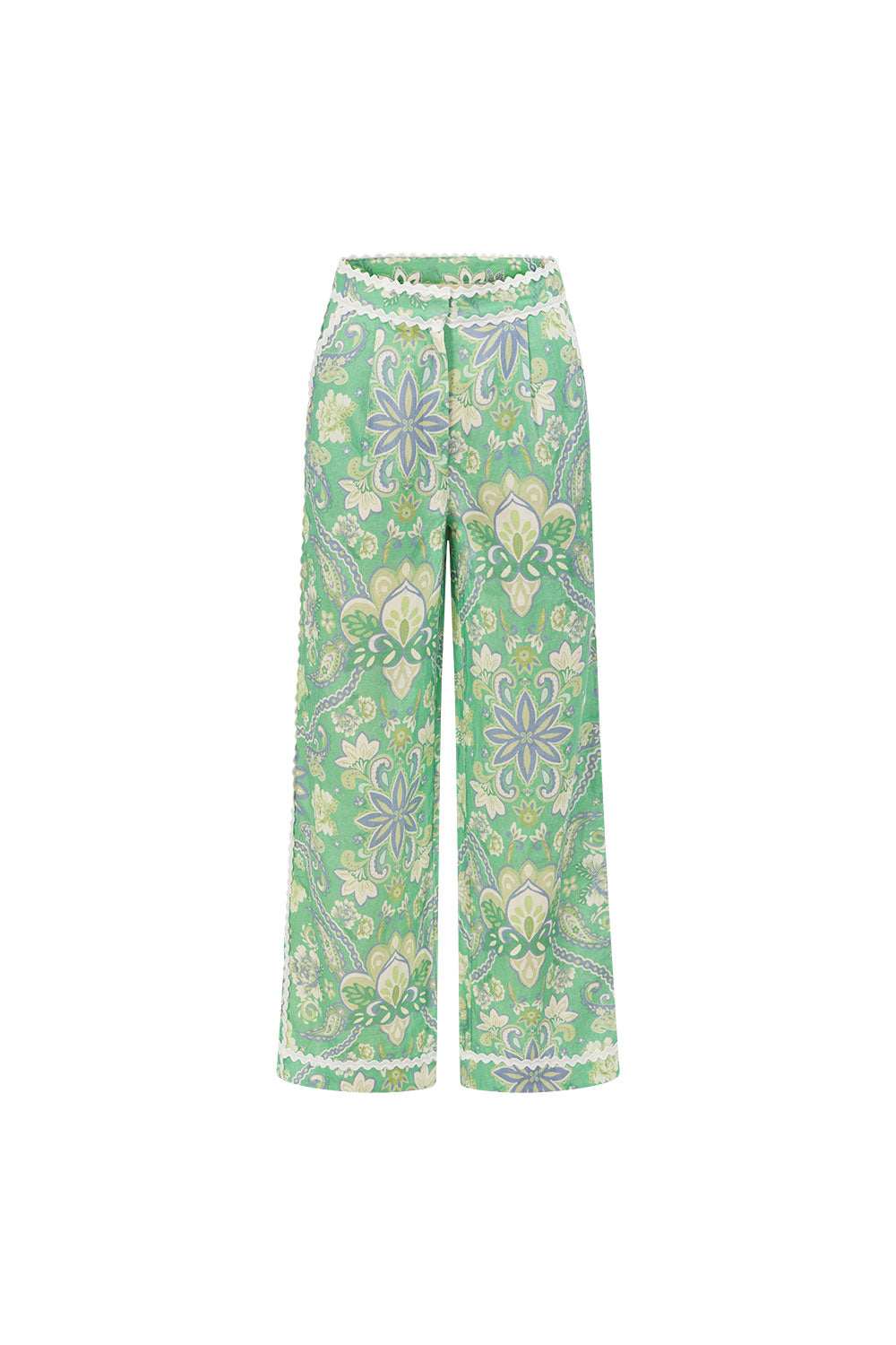Green Floral Heritage print Kelia Trouser Pants