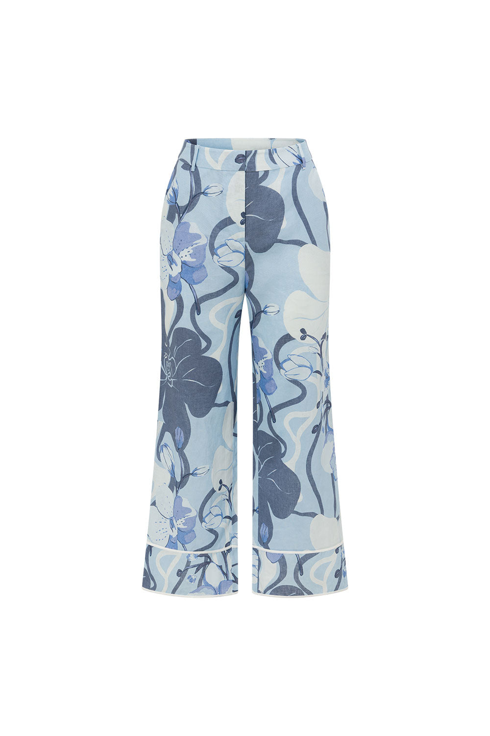 Blue Bouquet Blu Print Brooklyn Trouser Pants