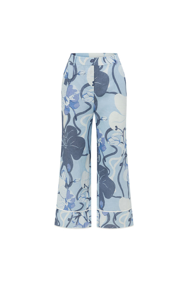 Blue Bouquet Blu Print Brooklyn Trouser Pants