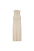 Beige Backless Halter Neck Naisha Dress