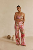 Pink Botanic Patch Floral Print Pocket Marleigh Pants