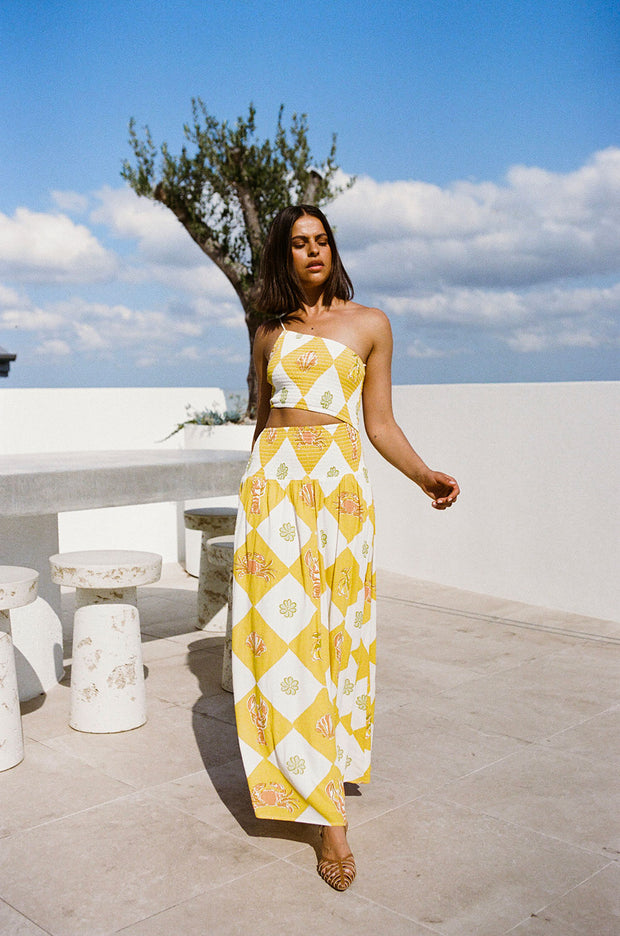Venetian Maxi Dress - Oceano Yellow