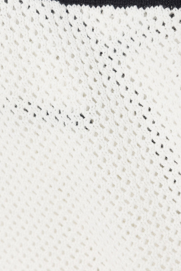 White Crochet Knit Wrap Mini Shiloh Skirt