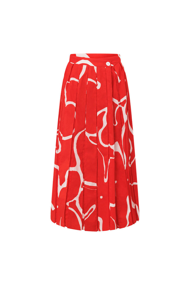 Dien Wrap Skirt - Evoke Red