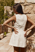 White Cut Out Mini Verana Dress