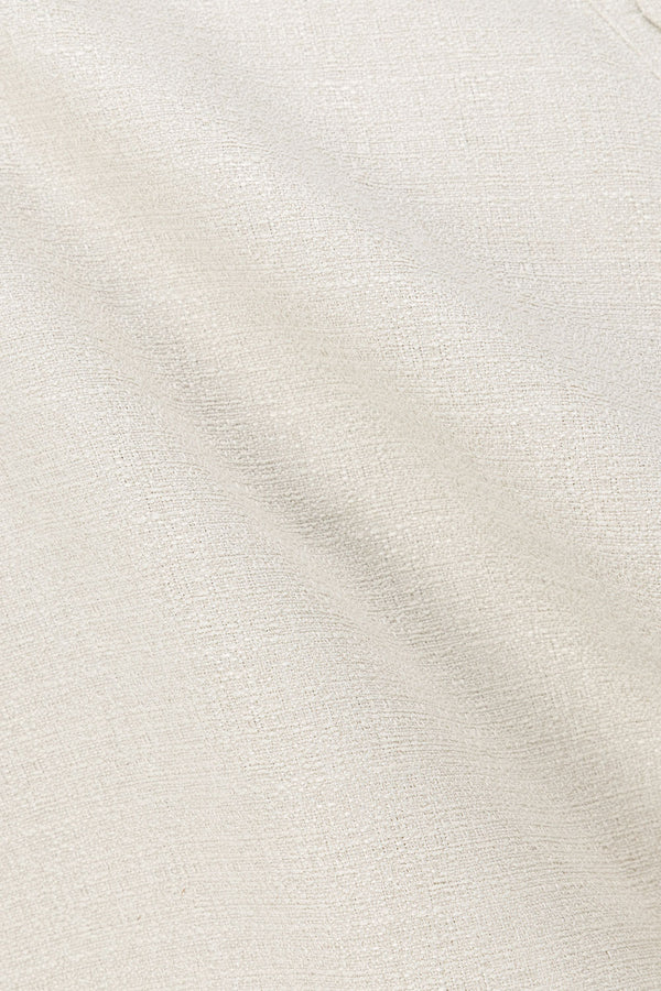 Beige Button Flared Mini Leighton Dress