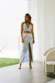 SAMPLE-Stalla Wrap Skirt - Ciao Blue