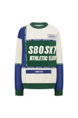 Cream and Green Terry Vintage Oversized York Sweater