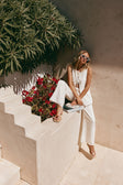 White Cotton Tie Gaia Top