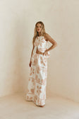 Pink Petal Patch Print Maxi Riko Skirt