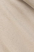 Beige High Neck Long Sleeve Fitted Maxi Simone Dress