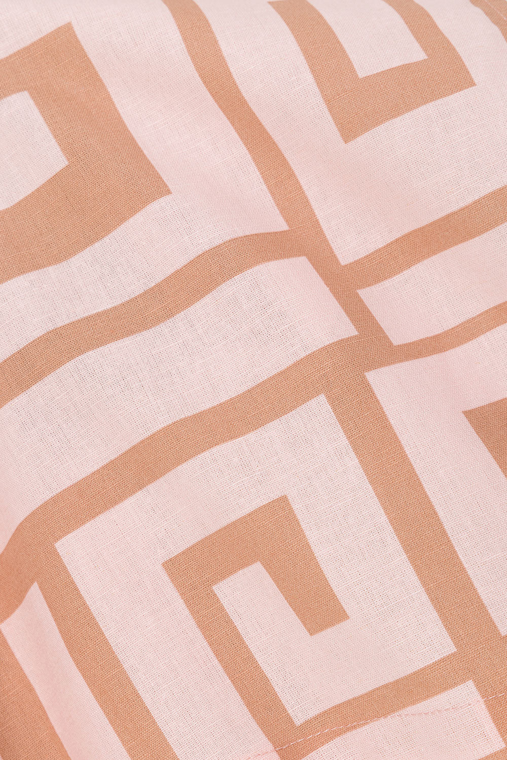 Pink Hellenic Maze Backless V-Neck Halter Mini Alora Dress