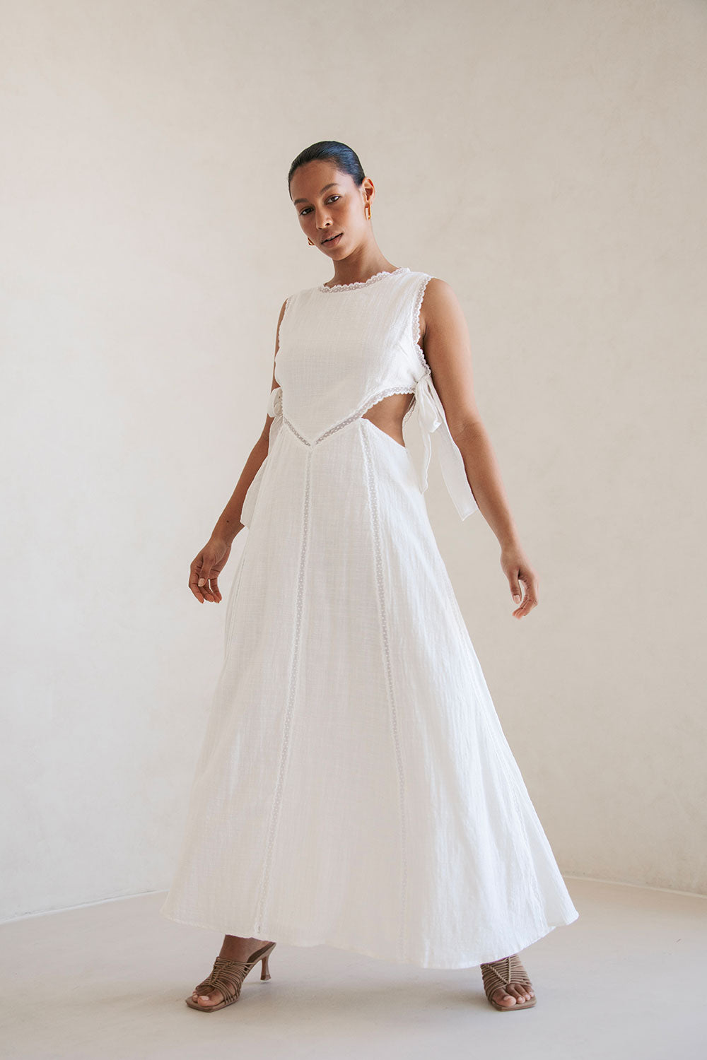 Aurelia Cutout Maxi Dress - White
