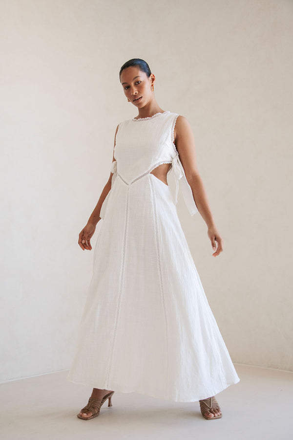 Aurelia Cutout Maxi Dress - White