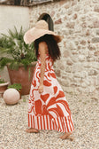 Red and Pink Darling Floral Print Maxi Addy Dress
