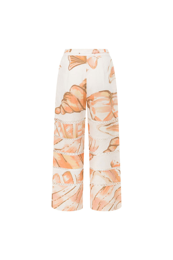 Brown La Spiaggia Print Drawstring Seraphina Pants
