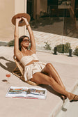 Beige High Waist Sydney Shorts