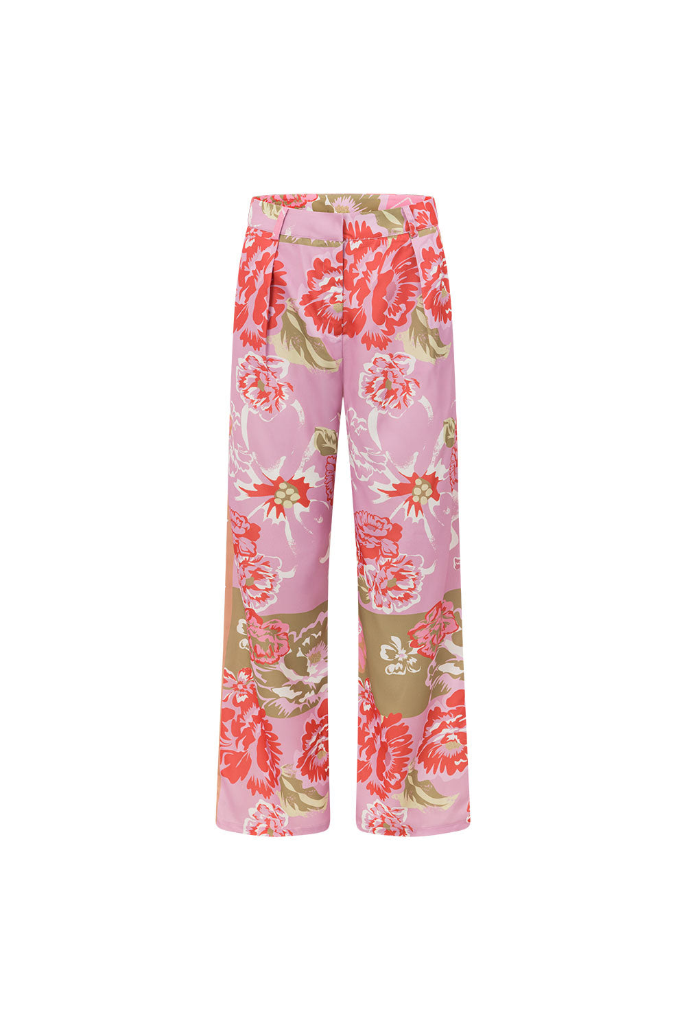 Pink Botanic Patch Floral Print Pocket Marleigh Pants
