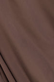 Chocolate Brown Asymmetric Ruched Backless Hailey Top