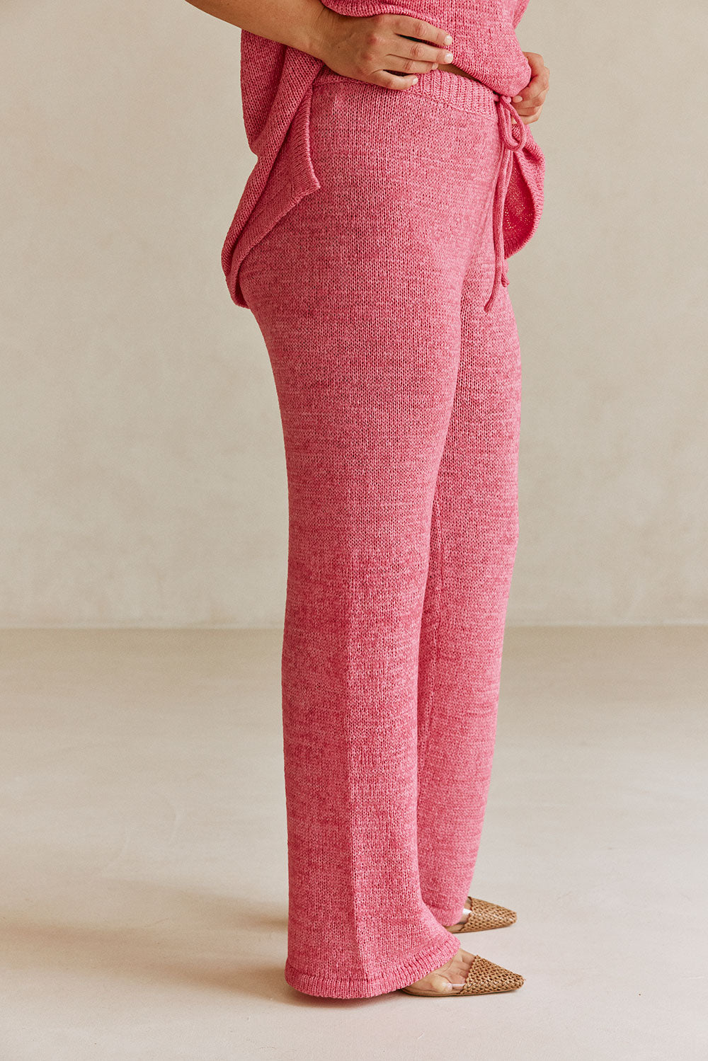 Louka Elasticated Tie Pants - Pink