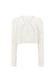 Paquita Button Up Knit Sweater - White
