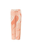 Peach Solanto Print Drawstring Victoria Pants