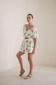 Milo Cutout Mini Dress - Relic White Green