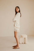 White High Waist Elastic Adair Shorts