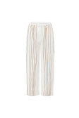 White Elastic Drawstring Frill Emilia Pants