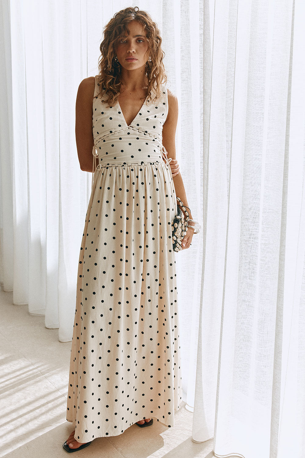 Franci Dress - Cream Speck