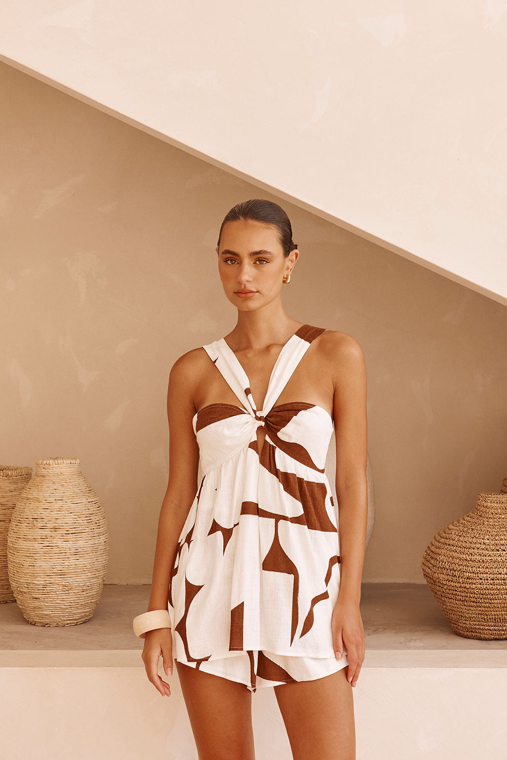 SAMPLE-Jada Playsuit - Sunroom Chocolate