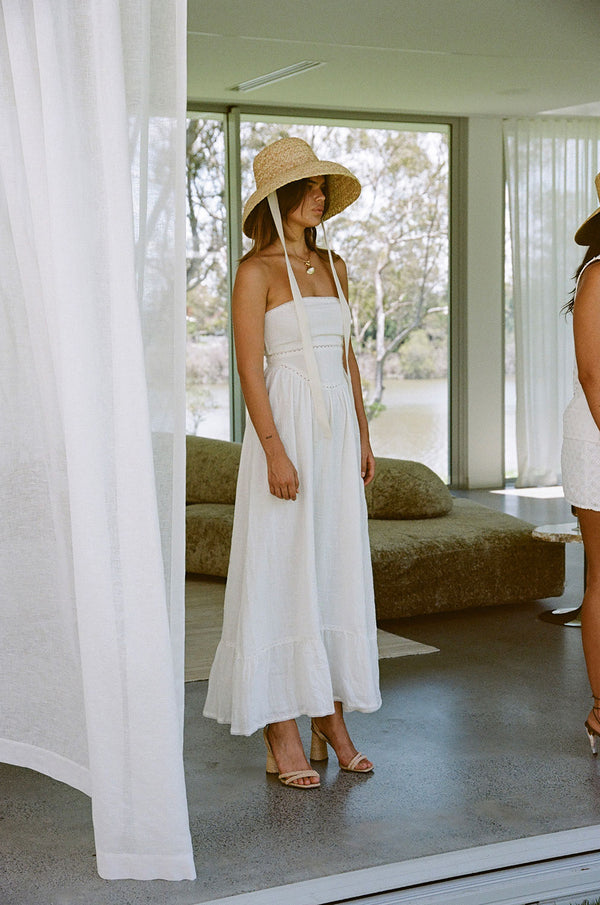 Kenna Strapless Maxi Dress - White