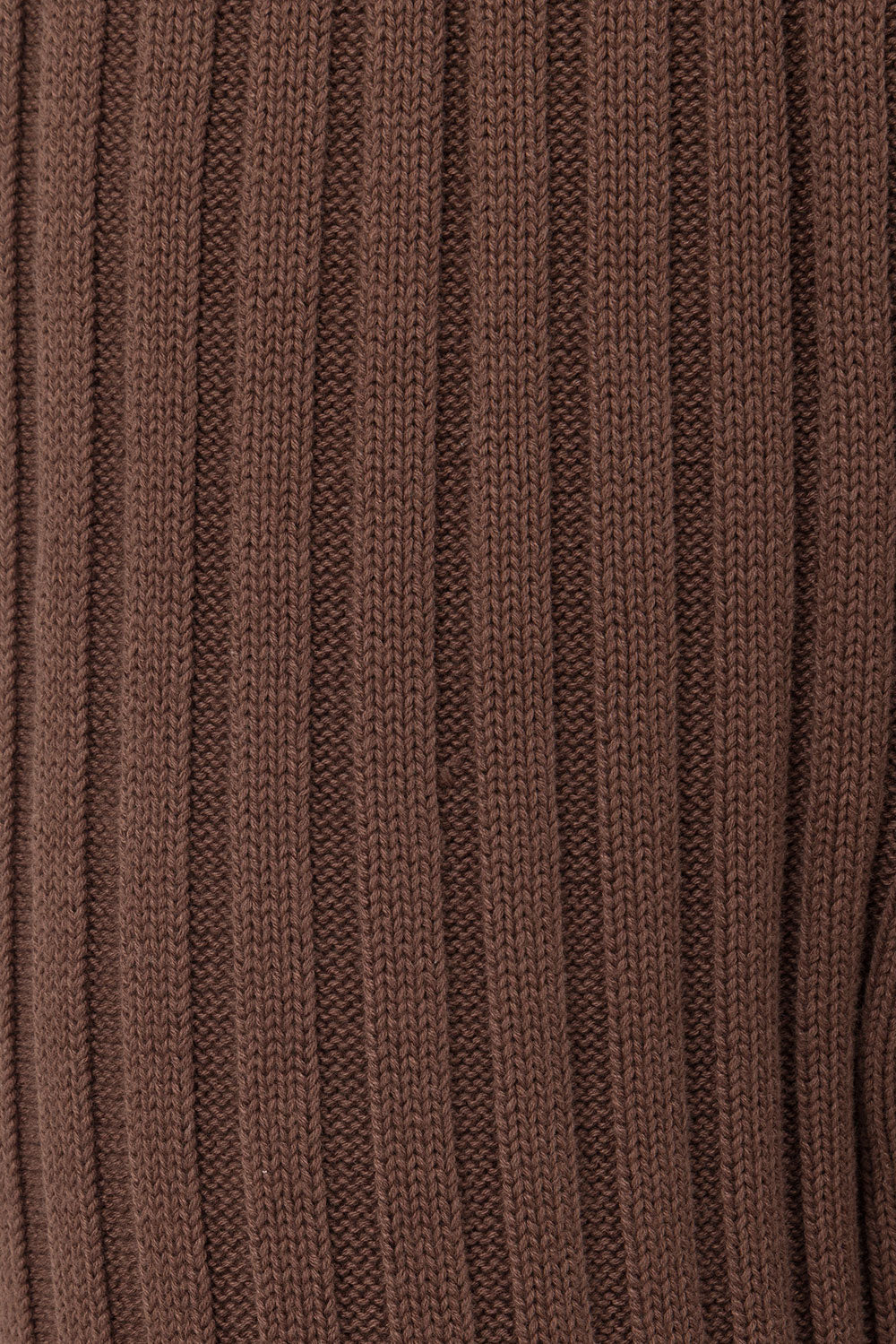 Chocolate Brown Ribbed Knit High Waist Celine Pants