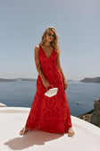 Chalina Backless Maxi Dress - Red