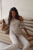 Stone Grey One Shoulder Tarika Top