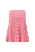 Rose Pink Knit Strappless Ellea Top