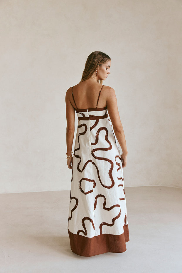Addy Dress - Marbled Mocha