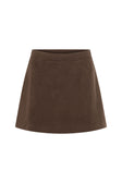 Chocolate Brown A Line Mini Selah Skirt