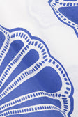 Ciera Strapless Top - Seashell Print, Blue, White