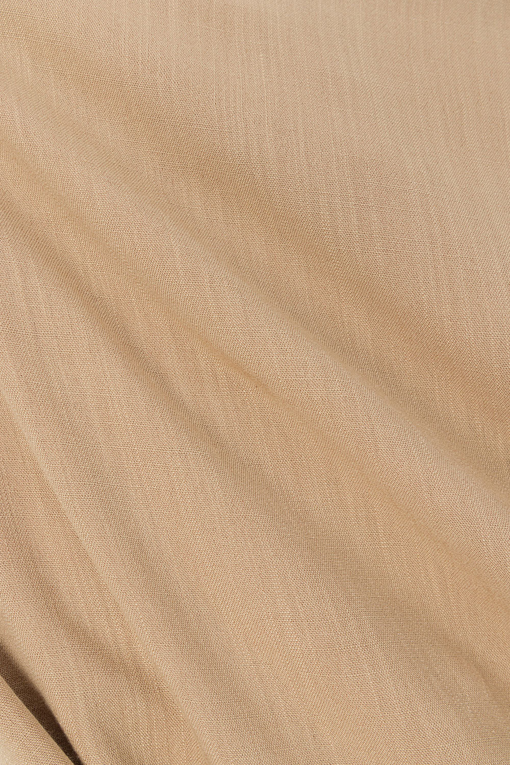 Tan Pin Tuck Pleat Maxi Ada Dress