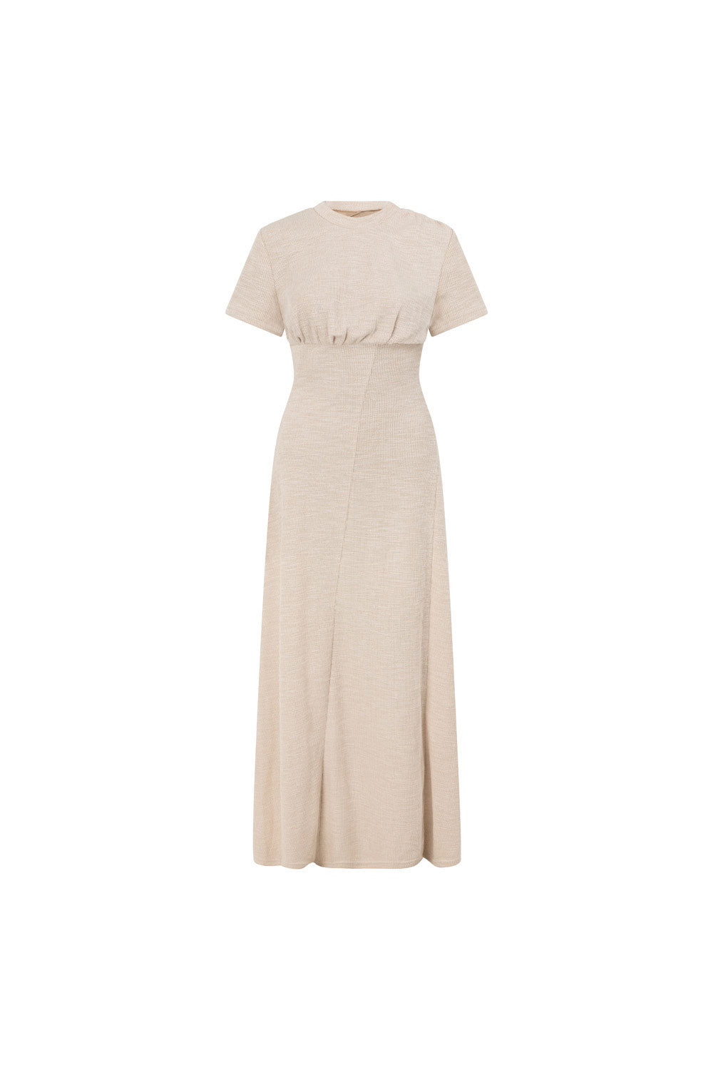Gizelle Short Sleeve Maxi Dress - Beige