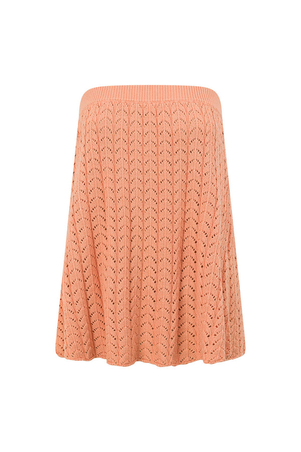 Coral Pointelle Knit Strapless Athena Top