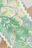 Green Floral Heritage Print Kelia Crop Top